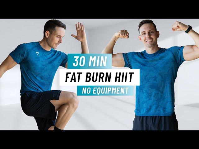 30 Min Intense HIIT Workout For Fat Burn & Cardio - Full Body, No Equipment, No Repeats