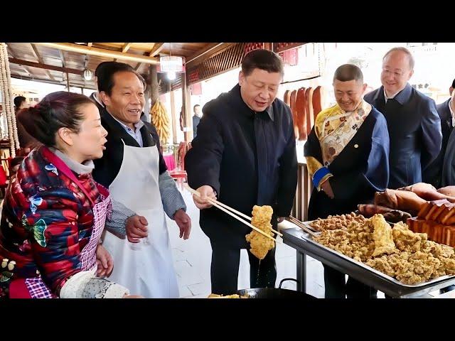 Rare Xi Jinping video: Buy Shoes! Make dumplings! Chat with lady boss! chat with courier