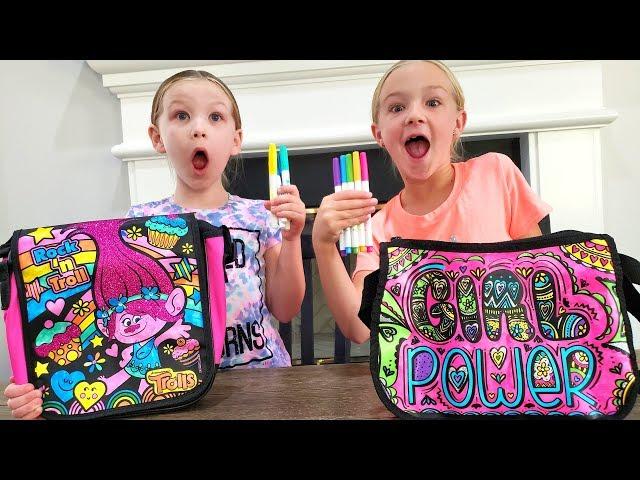 3 Marker Challenge Turns Into Scavenger Hunt!!! DIY Handbags!