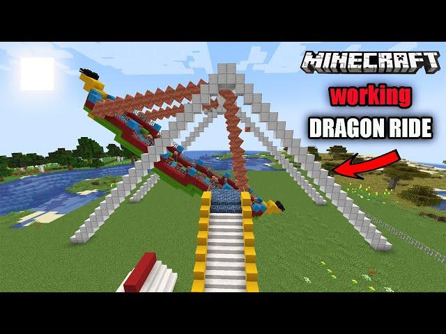 I Made Working Dragon Ride In Minecraft create mod