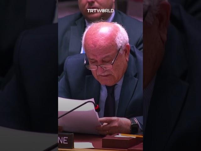 Palestine’s Ambassador breaks down amid UN speech