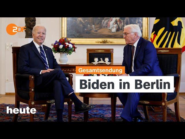 heute 19:00 Uhr vom 18.10.2024: Biden in Berlin, Sicherheitspaket der Ampel, Studie zu 4-Tage-Woche