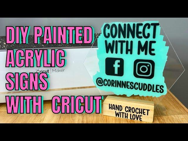 DIY CLEAR ACRYLIC PAINTED SIGN WITH VINYL