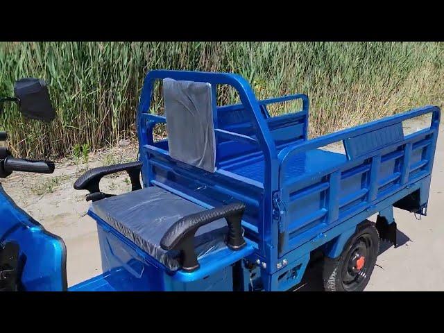 1000 Watt Electric Cargo Truck Trike 2 Seater 60 Volt 1100 Pound Carry Capacity