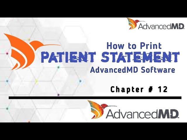 AdvancedMD # 12 | How to print Patient Statement in AdvancedMD | Billiig Software Training in Urdu