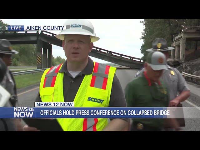 Officials give update on I-20 bridge collapse in Aiken County