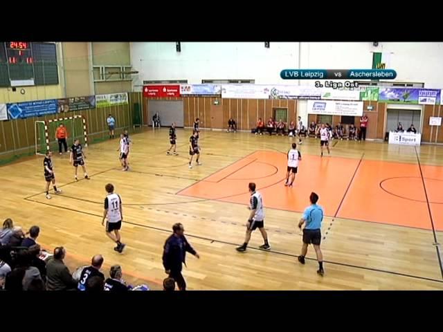 Spielausschnitt von SG LVB - HC Aschersleben 26:24 (13:11)