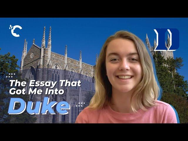 The Essay That Got Me Into Duke