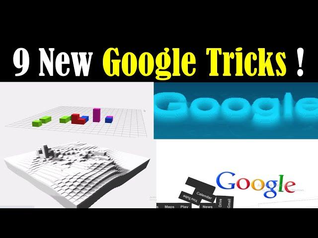 Google Tricks (Google Mirror, Google Space, Askew Google, Google Gravity, Google Underwater, Voxels)