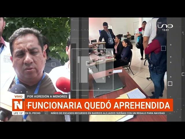 Aprehenden a funcionaria por agresión a menores