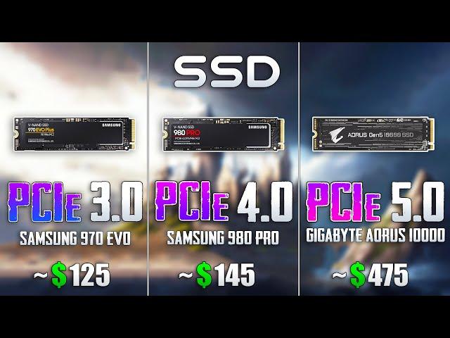 SSD PCIe 5.0 vs PCIe 4.0 vs PCIe 3.0 Loading Games