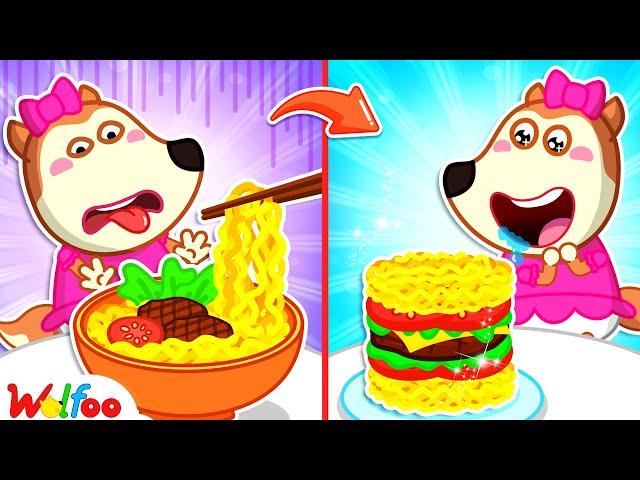 Yes or No? Noodle Challenge - Best Parenting Life Hacks with Wolfoo + More | Wolfoo Channel