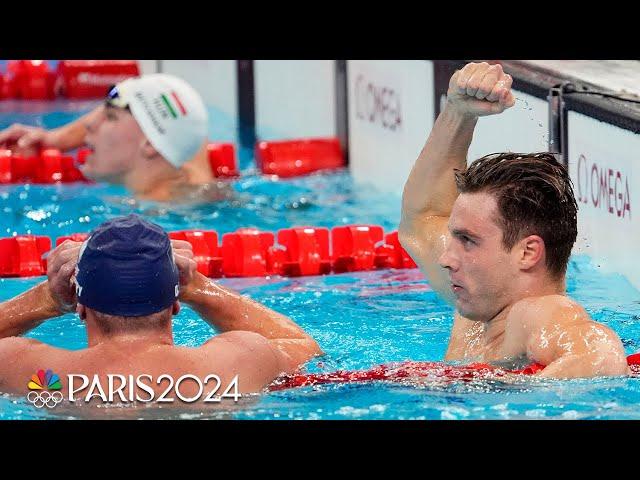 American Bobby Finke sets 1500m WORLD RECORD in wire-to-wire finale at Paris Olympics | NBC Sports