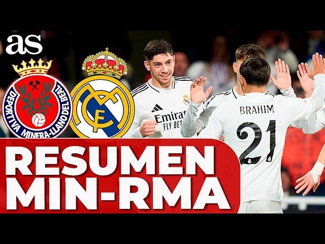 DEPORTIVA MINERA vs. REAL MADRID, resumen y goles de COPA DEL REY | ENDRICK Y GULER GOLES