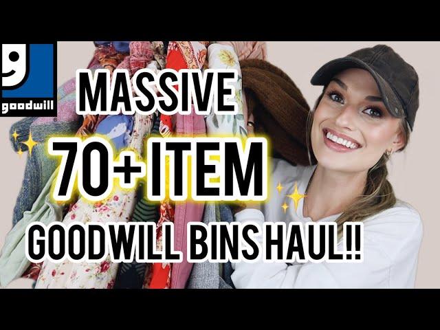 MASSIVE 70+ Item Goodwill Bins Thrift Haul! Amazing Finds to Resell on Poshmark for a Profit $$