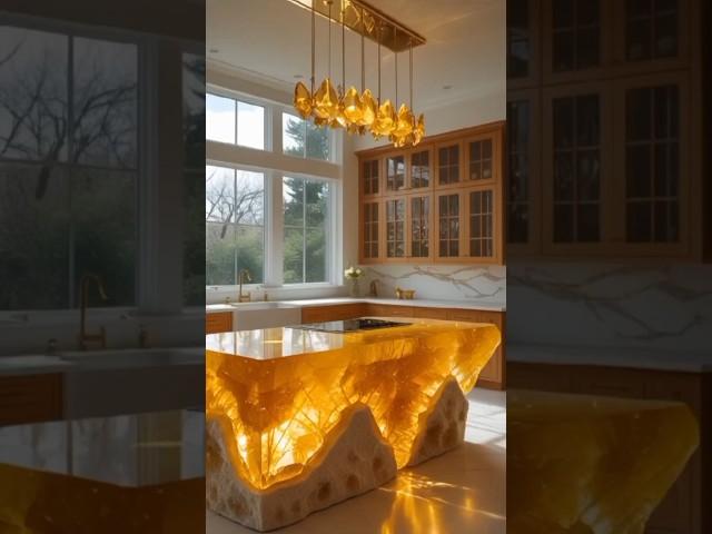  Stunning Crystal Kitchen Islands That Redefine Luxury! #LuxuryInteriors #CrystalKitchen