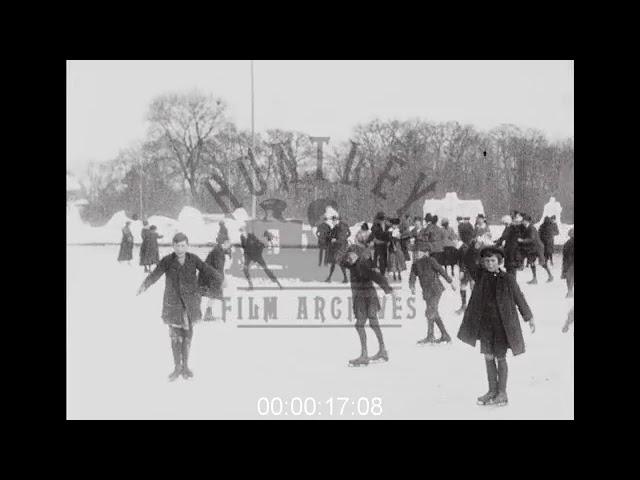 Ice Skating in Switzerland, 1910s - Archive Film 1065102