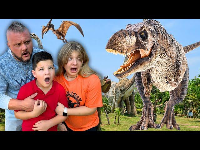 GiANT DINOSAUR ADVENTURE For KIDS! DiNOSAURS in REAL LIFE with CALEB!