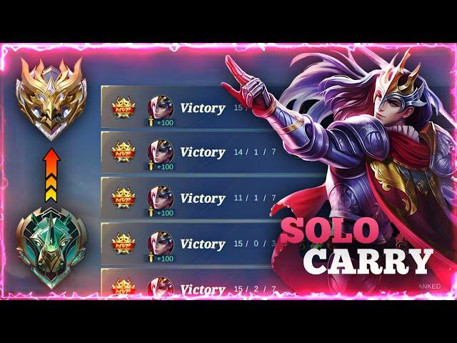 How To SOLO CARRY in Rank | LANCELOT GAMEPLAY - MLBB