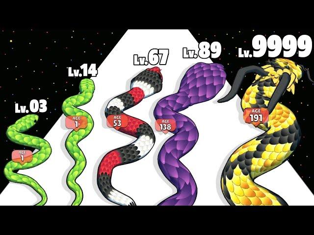 Snake Shooter 3D - Level Up Snake Max Level Gameplay (Snake Evolution Run 3D)