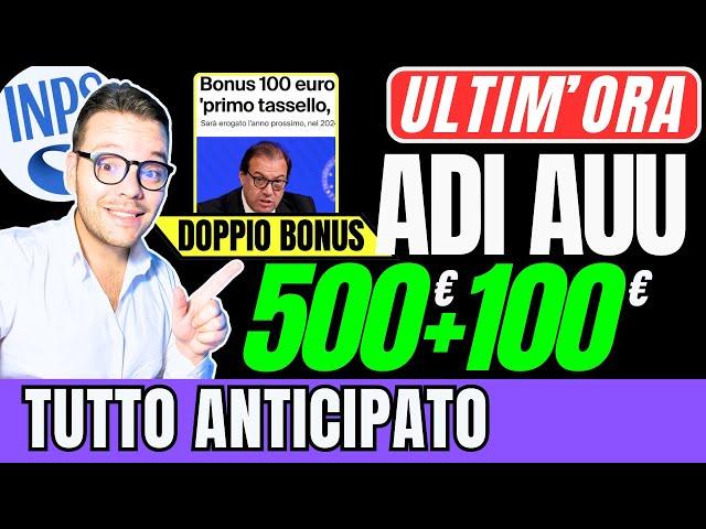 UFFICIALE INPSADI AUUANTICIPO 100€DOPPIO BONUS 500€