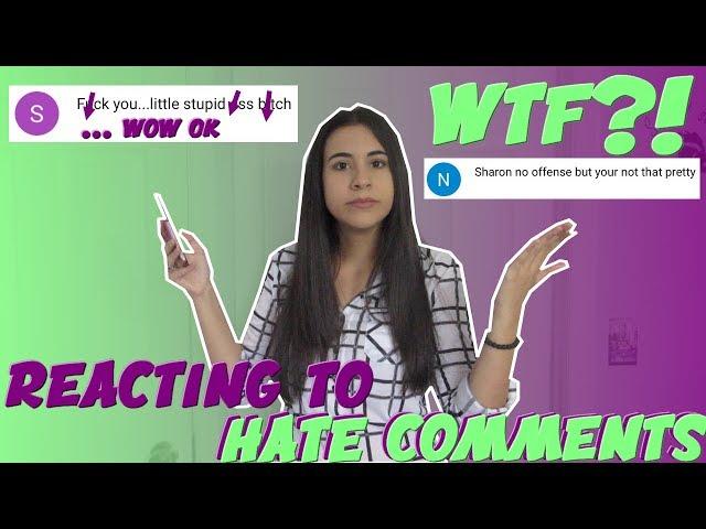 REACTING TO MY HATE COMMENTS | Just Sharon