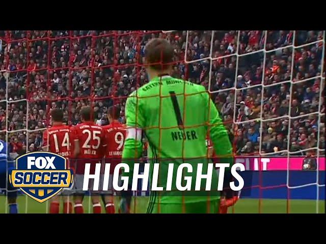 Naldo free kick goal evens it up against Bayern Munich | 2016-17 Bundesliga Highlights