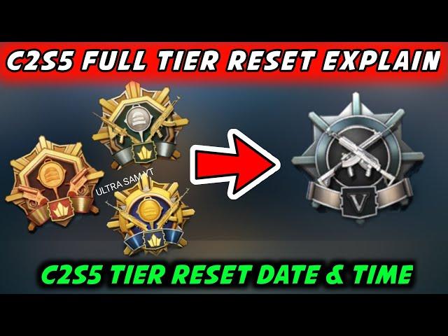 C2S5 TIER RESET BGMI  BGMI TIER RESET EXPLAIN  M9 TIER RESET TIME  C2S5 CONQUEROR RANK PUSH TIPS