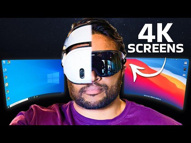 4K Virtual Screens in Visor & Quest 3 (with eye-tracking!)