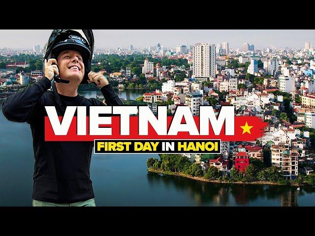 FIRST DAY in HANOI  VIETNAM by MOTORBIKE Ep:1