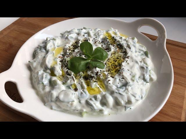 Yoğurtlu SEMİZOTU salatası ️ (semizotlu kuru cacık )