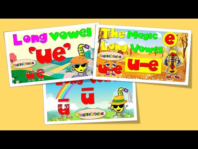 Long Vowel ue/u-e/u (Ū - Yoo) / Phonics Mix Compilation! (Part 1)