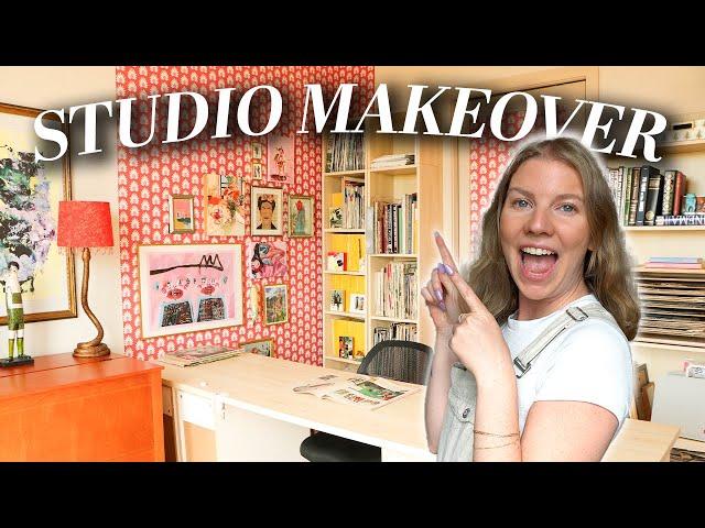 A cozy at-home Art Studio MAKEOVER + REVEAL