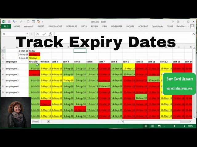 Track expiry dates for  employee's certificates.