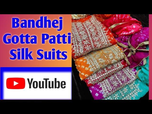 #Gota Patti Suits I Gotta Patti Bandhej Designs I FBC +919855244477