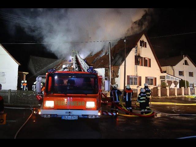 Landkreis Dillingen: Brand eines Gebäudes in Schabringen