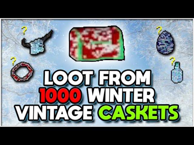 LOOT FROM 1000 WINTER VINTAGE CASKETS! HUNDREDS OF TRILLIONS OF GP! SpawnPK RSPS Loot Video +3T G/A!