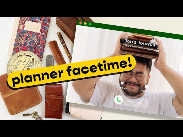 Facetiming with your Stationery Bestie  Planner Setup & Galen Leather Haul