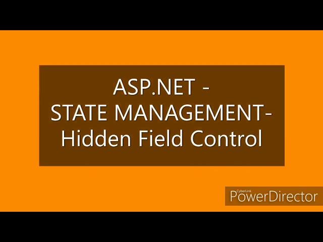 ASP.NET - STATE MANAGEMENT Part1 - HIDDEN FIELD CONTROL - Nithiyapriya Pasavaraj.