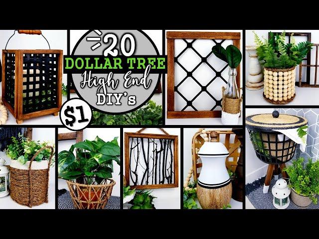 BEST $1 HIGH END DOLLAR TREE DIY'S | 20 DECOR IDEAS to TRY