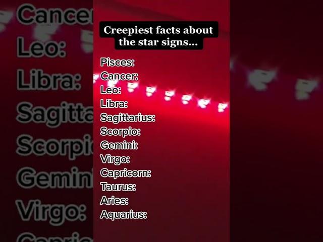 Creepiest facts about the start signs #shorts #zodiac