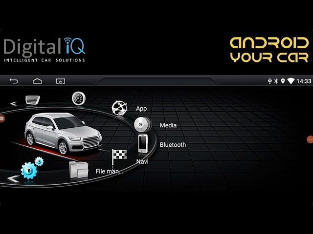 Digital iQ Android Car Multimedia Audi TOP 12 Series menu