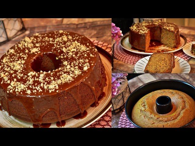 كيكة التمر الشهيه بمذاق عالمي ولا غلطه   مع صلصة التوفي The Date Cake