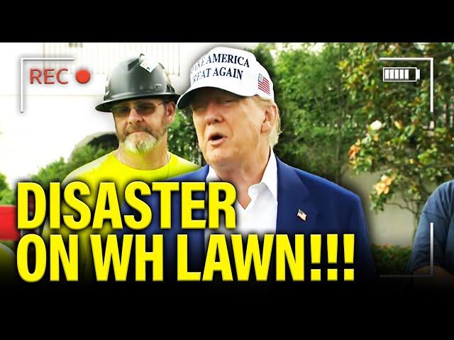 Trump has DISASTER Presser on WH Lawn on LIVE TV