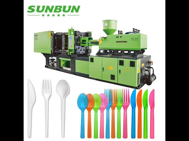 China sunbun high speed 280T  Disposable spoon fork knife making plastic injection machine machine