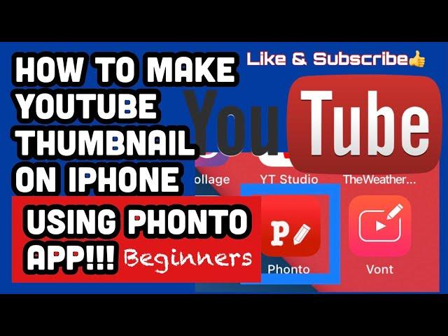 How to make YouTube thumbnail on iPhone using Phonto. (Beginners)