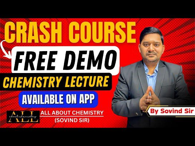 FREE! CHEMISTRY DEMO LECTURE MHT-CET 2025 | CRASH COURSE PRO+ on All About Chemistry App |