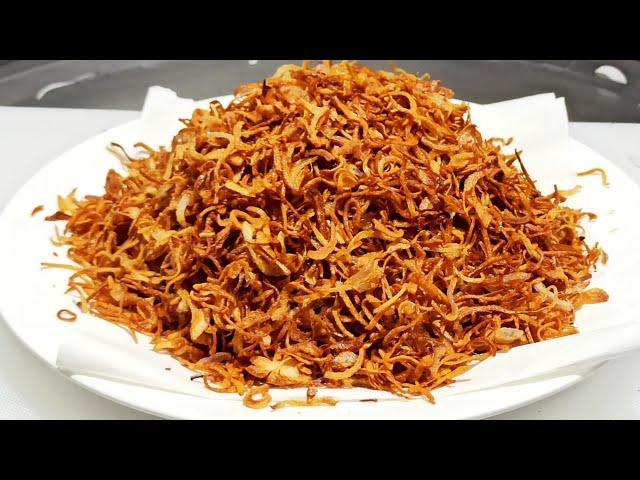 Crispy Fried Onion - Biryani Onion - How To Make Perfect Brown Onion - Birista | Chef Ashok