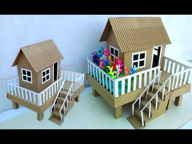 How to make a house from cardboard step by step