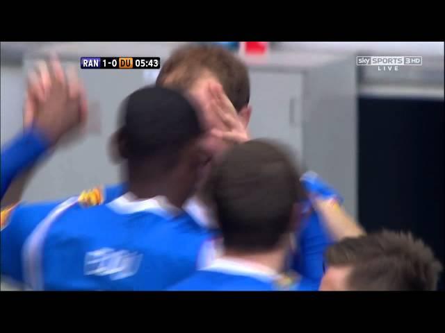 Steven Whittaker Goal - Rangers Vs Dundee Utd (SPL) 2nd May 2012